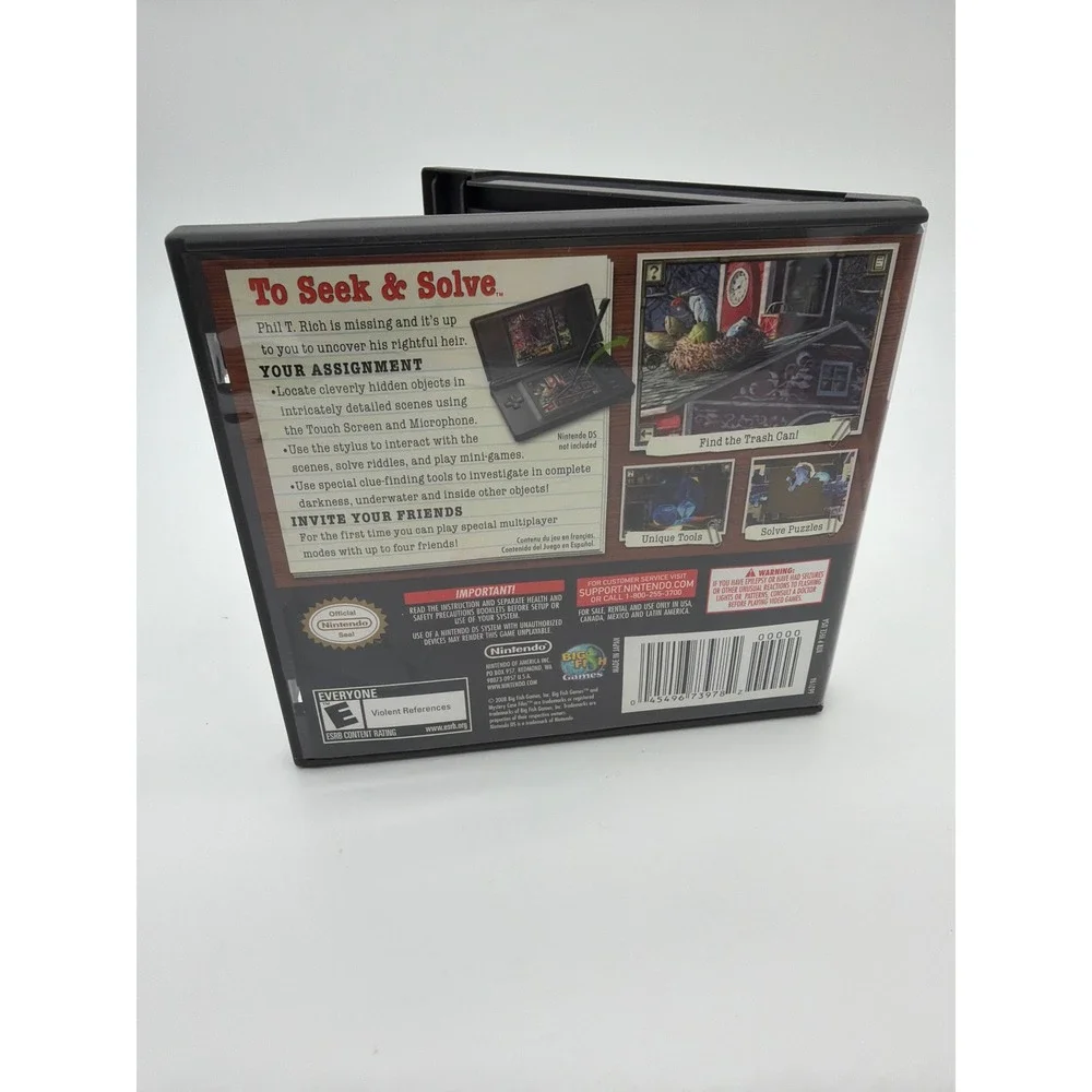 Mystery Case Files MillionHeir Nintendo DS CIB NTR-YFCE-USA Puzzle Game